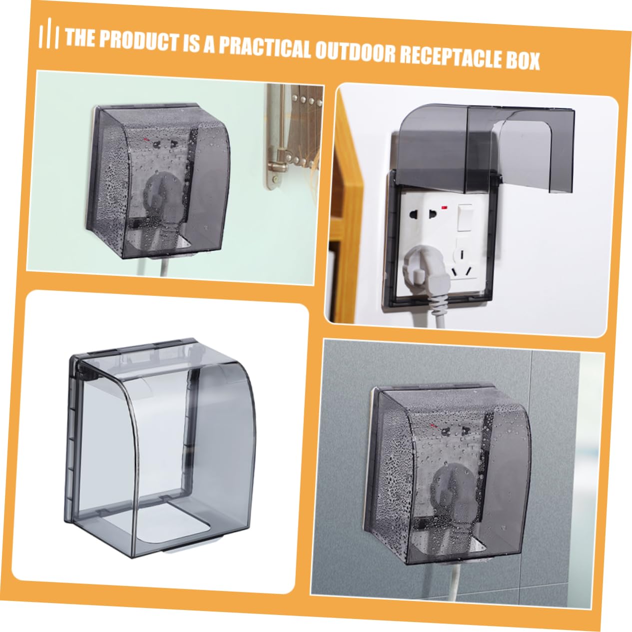 12pezzi Copripresa Esterno Protezione Elettrica Per Ambienti Esterni Facile Installazione Versatile Per Casa e Ufficio