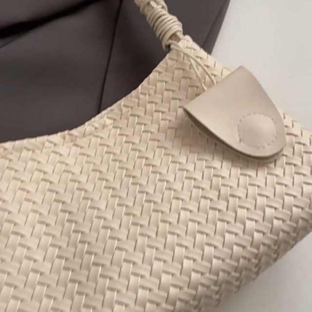 Bolso Hobo Tejido para Mujer de Cuero Vegano miniatura 7