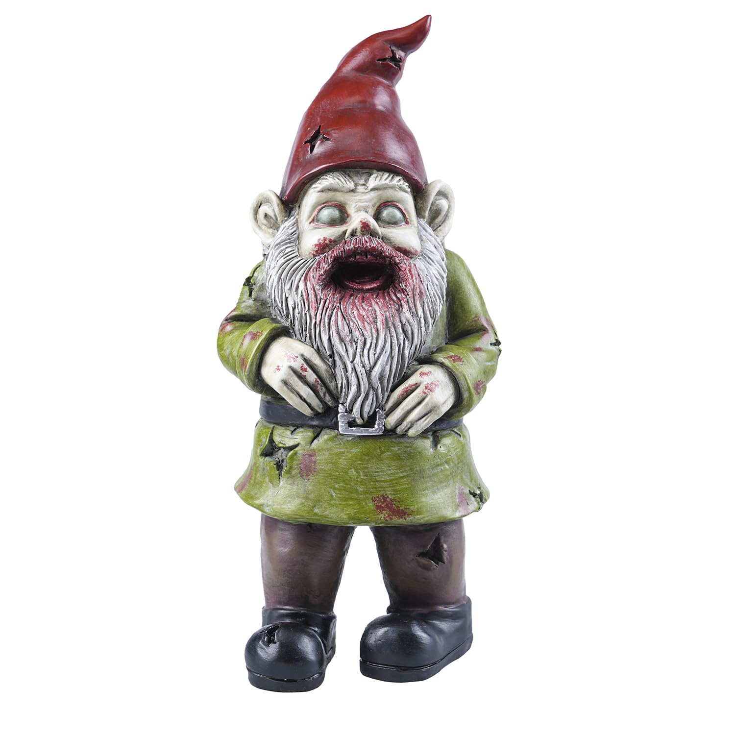 FICITI Zombie The Walking Dead Gnome Garden Statue Sculpture Scary Halloween Decoration - Resin, 10 Inches