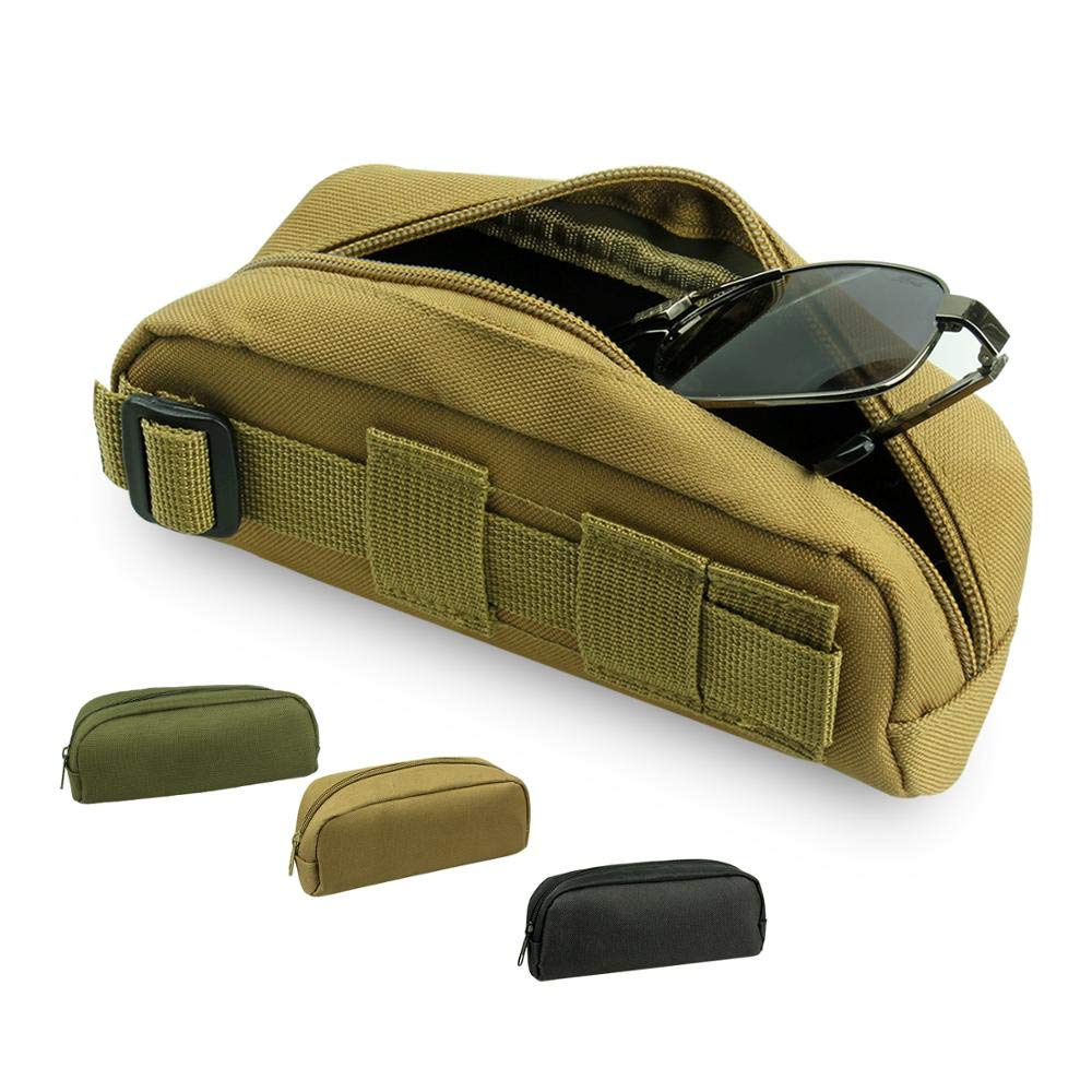 Sac à Lunettes Portable Antichoc - Étui Molle Nylon Avec Mousqueton Pour Ceinture