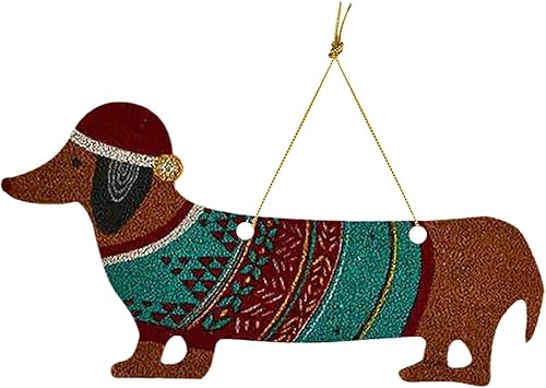 1 pieza de decoraciones de Navidad salchicha salchicha perro salchicha adornos para niños, colgantes de Navidad para decoración del hogar, disponible en Yaxa Colombia