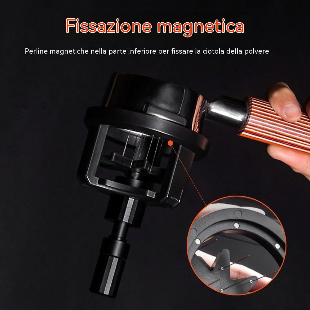 Strumento WDT 51/53/58mm regolabile per espresso – Utensile di distribuzione con 10 aghi in acciaio inox – Agitatore magnetico per caffè per macchina da espresso (53mm)