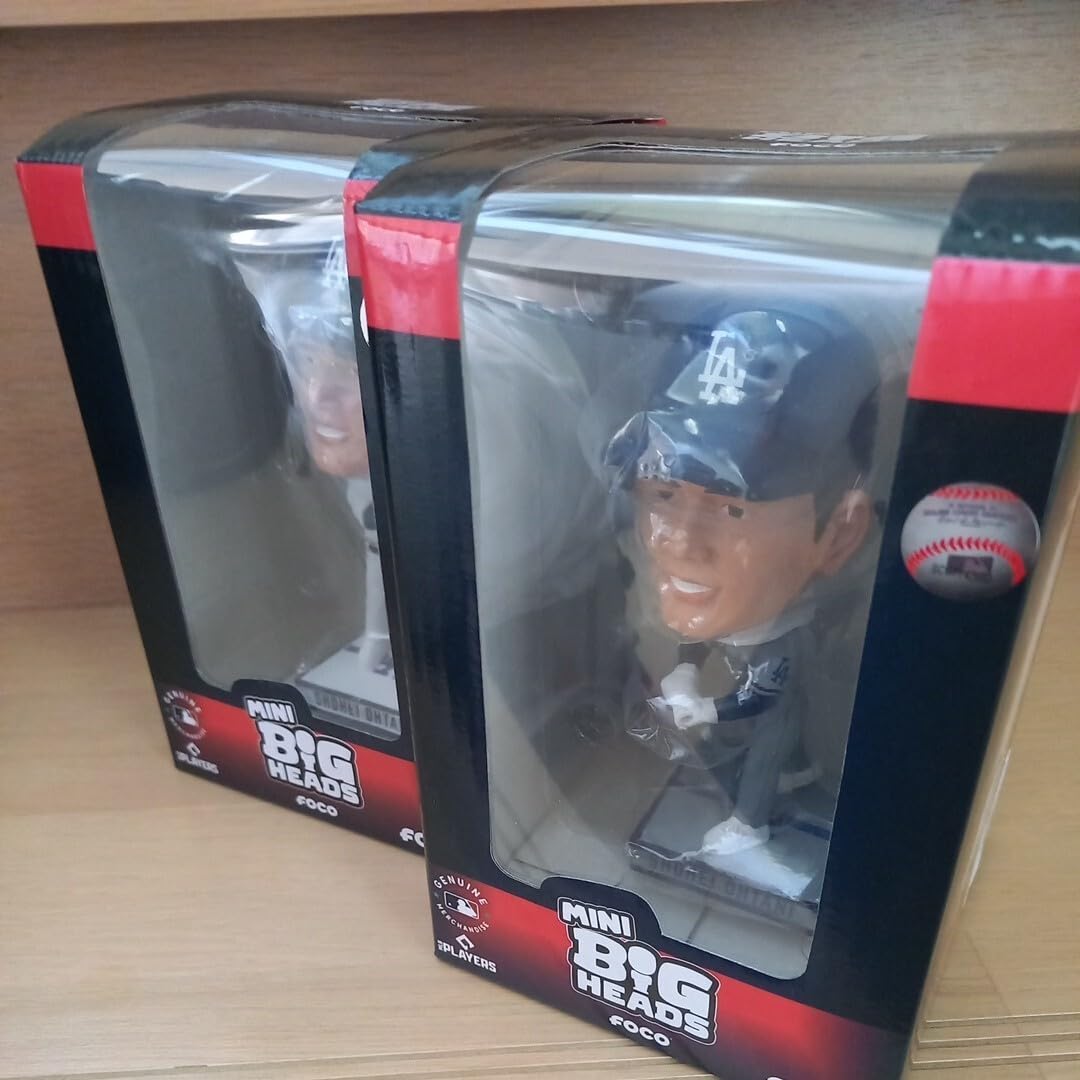 Amazon.co.jp: MINI BIG HEADS 大谷翔平 2セット FOCO PLAYERS : おもちゃ 大谷翔平 mini big heads foco 2個セット限定生産