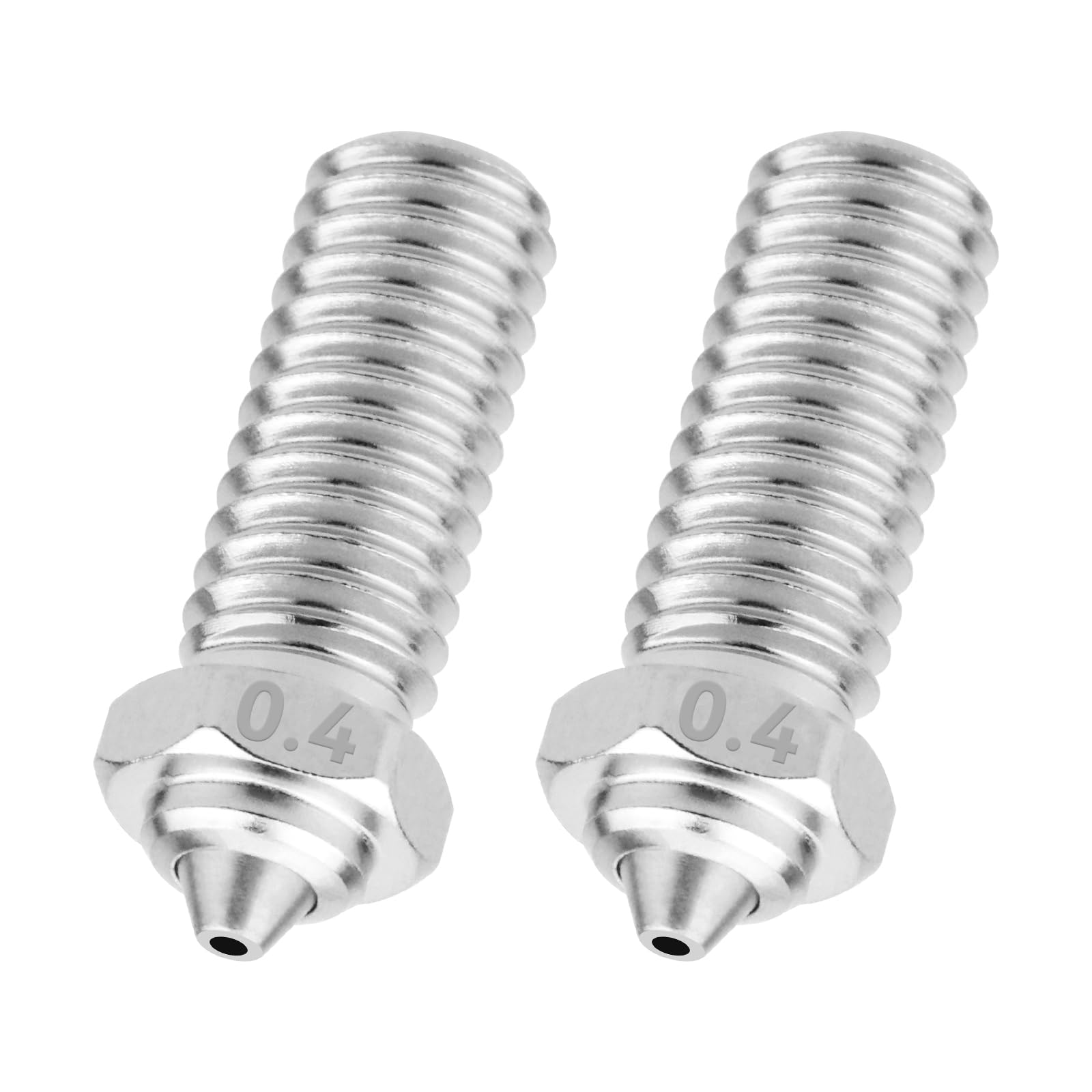 2 PCS Qidi X-Max 3 Bimetal 0.4mm Nozzle Made of Hardened Steel and Copper Plated Material, 3D Printer Nozzle Kit, for Qidi Q1 Pro/X-Smart3/X-Plus3/