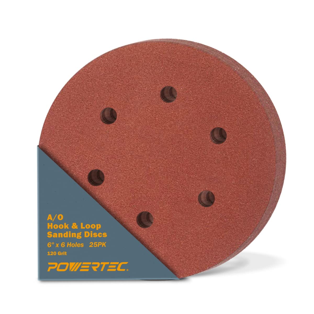 POWERTEC Sanding Discs - 50 Pack, 6 Inch -21