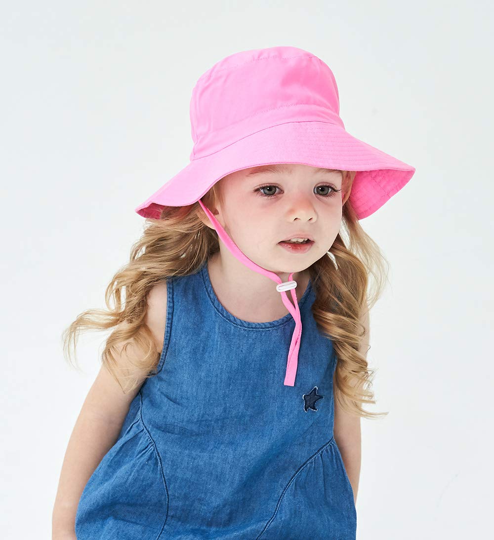 DRESHOW Baby Sun Hat Toddler Sun Protection Animal Cap Unisex Summer Bucket Hat with Chin Strap UPF 50+ — view 7