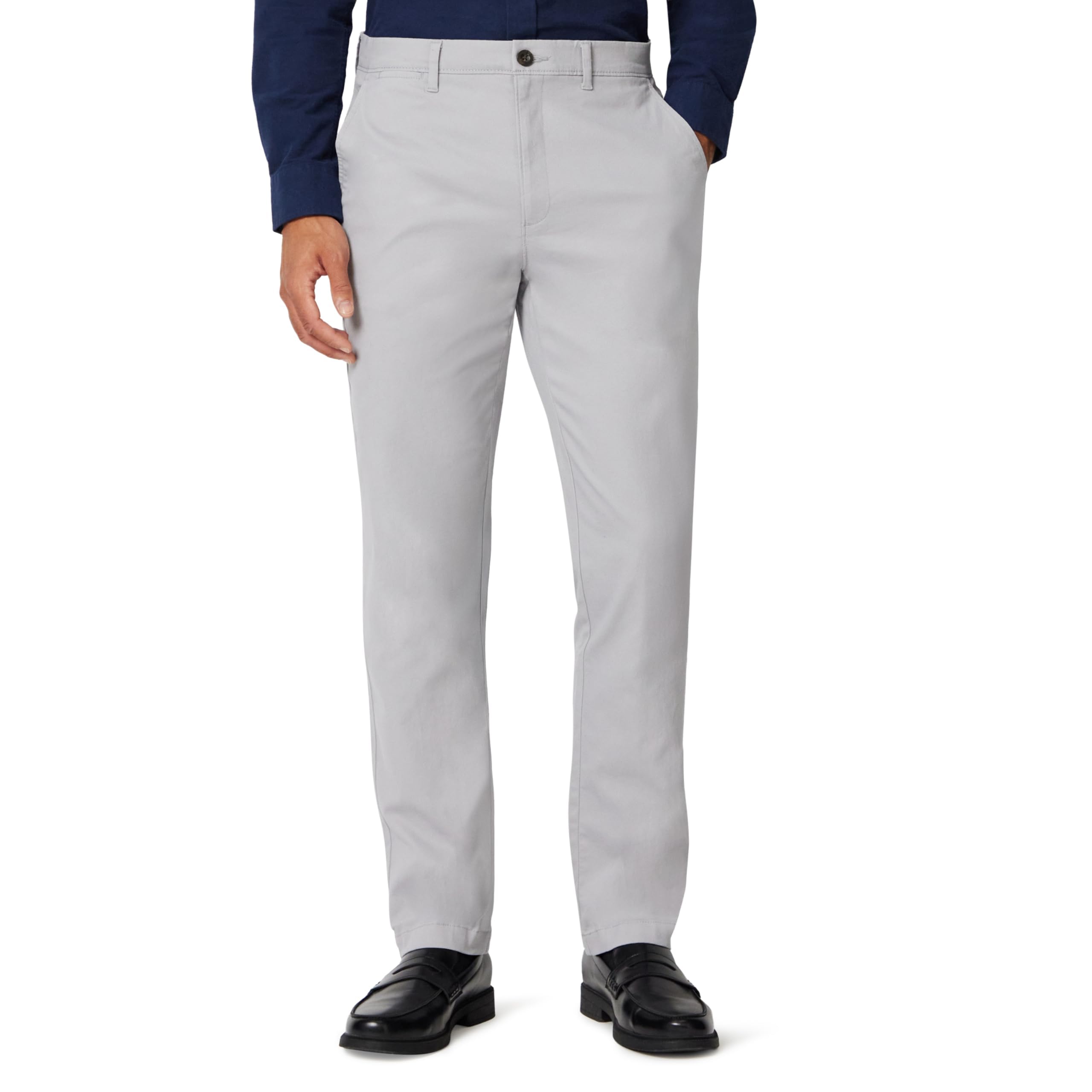 Amazon Essentials Men's Athletic Fit Casual Stretch Chino Work Trousers (Available in Big & Tall), Grey, 31W / 32L