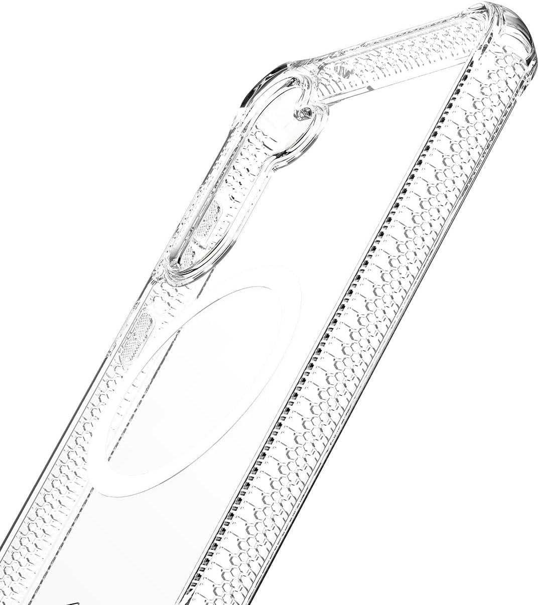 ITSKINS for Galaxy S23 FE 5G Hybrid R // Clear Magnetic Protective Phone Case, Compatible with MagSafe, Slim Hybrid Case, Anti-Yellowing, Military Shockproof Cover - Transparent