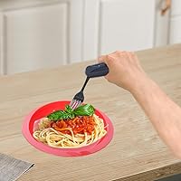 Vista 5 de Juego de utensilios adaptativos, cucharas y tenedores, diseño de mango abierto que proporciona varias posiciones para artritis, personas