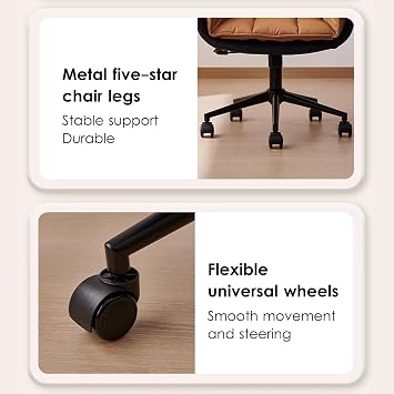 Leather 360° Swivel Rolling Desk Chair with Comfortable Backrest Adjustable Height Perfect for Study and Living Room LWX (Gray1 87CM)