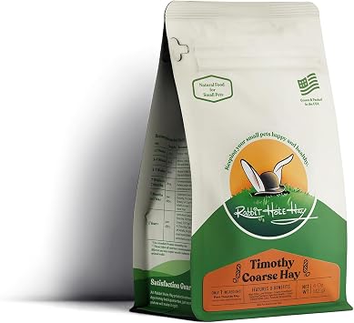 Rabbit Hole Hay - Ultra Premium Coarse Timothy Hay for Small Pets - 4 oz Pack