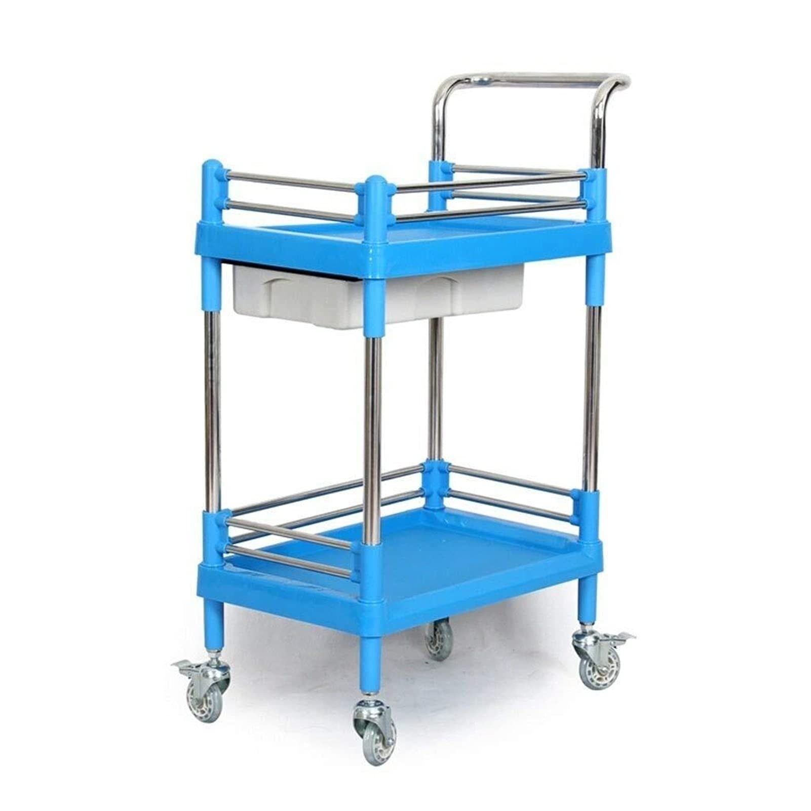 Carrello portautensili/Carrello da Laboratorio/Carrello portautensili per Ufficio logistico Magazzino Multistrato/Carrello a Due Mani (Dimensioni : 44 * 37 * 75cm)