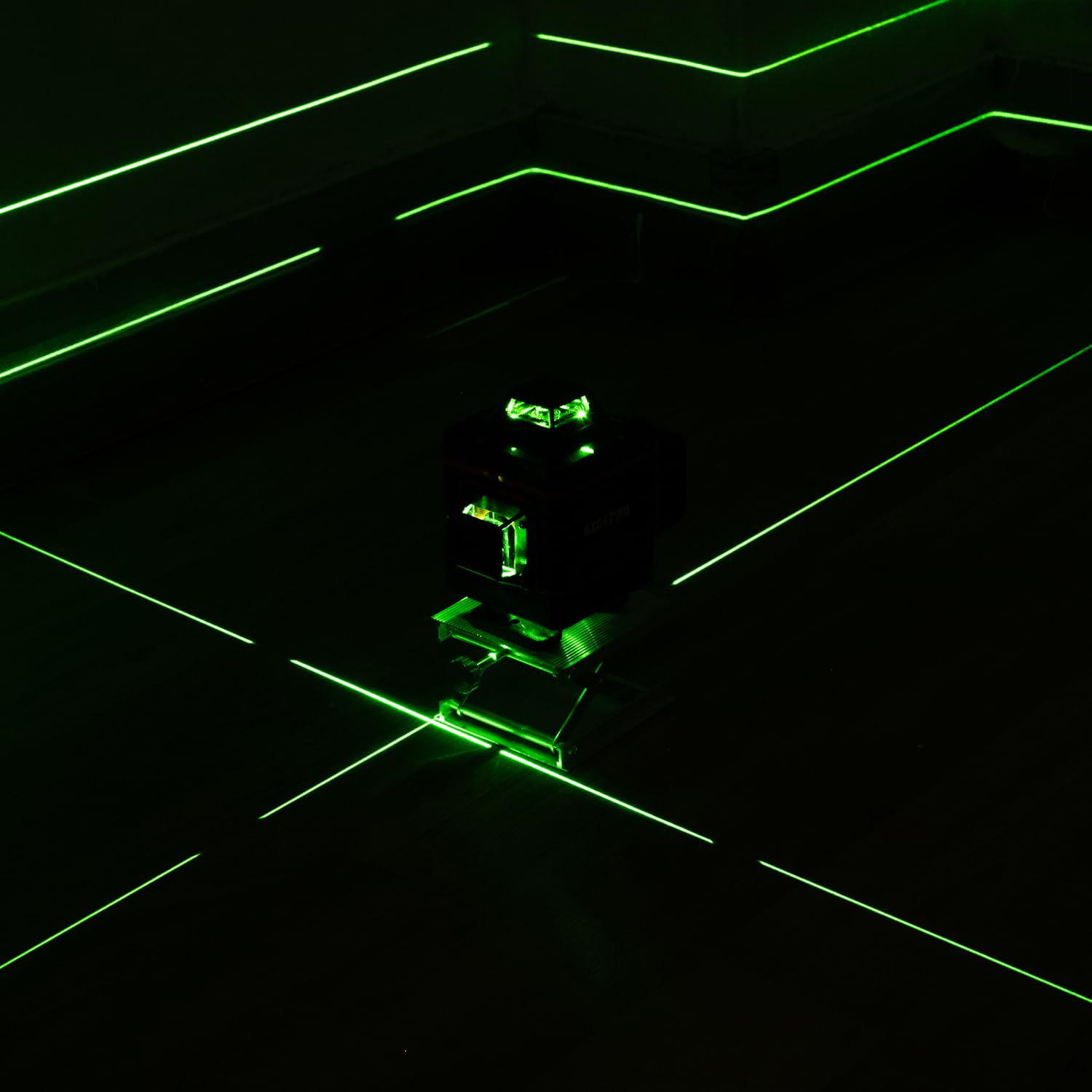 BIGSTREN Crossline Laser Verde Autolivellante 16 Linea Laser 4D 360 Gradi IP54 Polvere Impermeabile Sacchetto Telecomando 18763