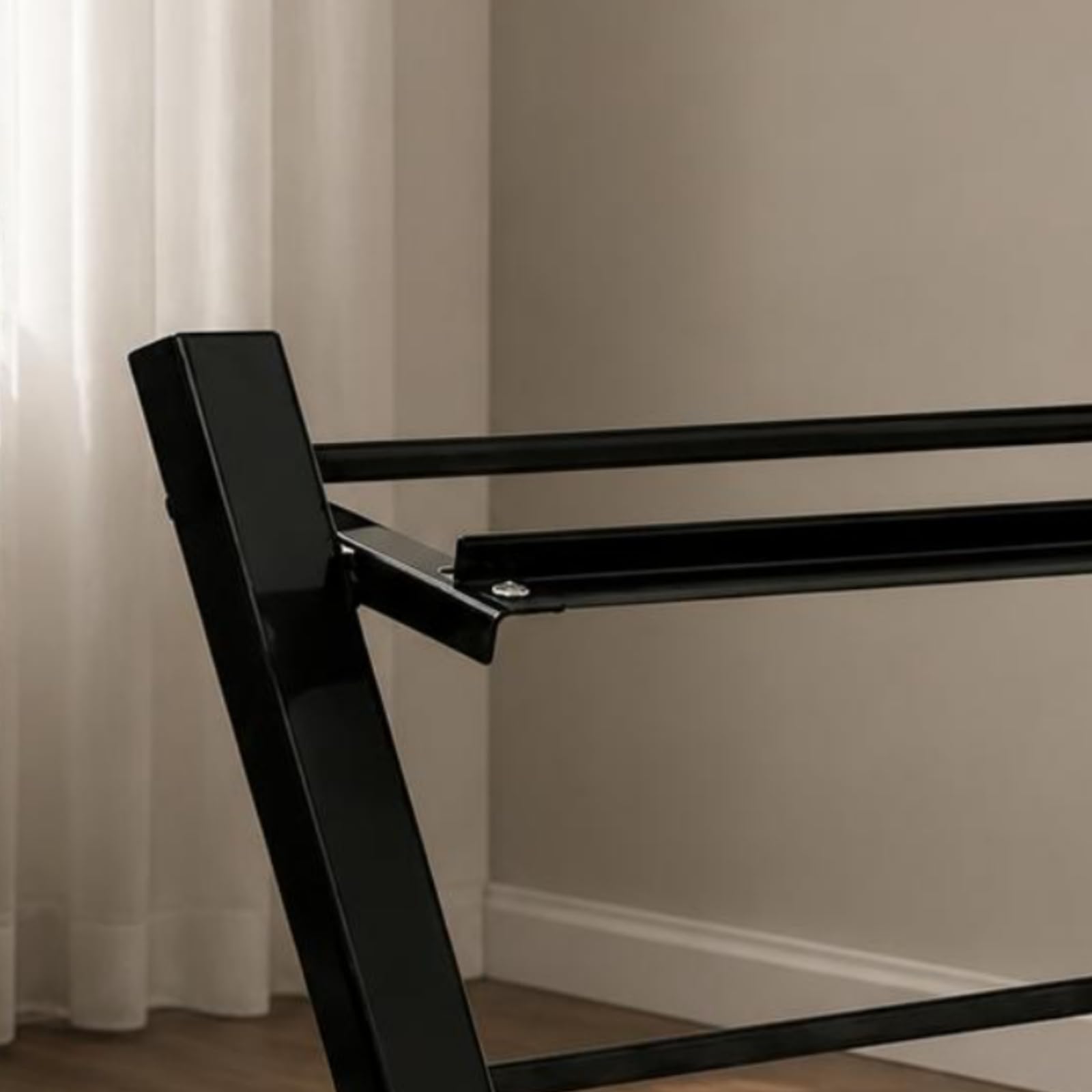 perfeclan Soporte de Pesas Estante Organizador Rack de Mancuernas de Dos Niveles en Acero con Estructura Inclinada para Acceso
