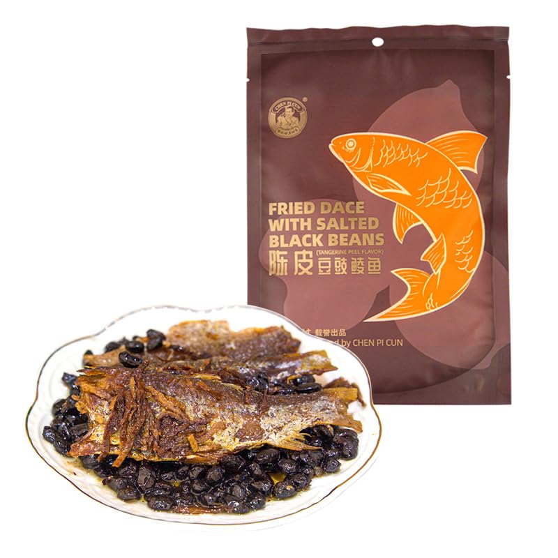 Chen Pi Cun Chenpi Fried Dace (Fried & Whole) w/Salted Black Bean in Oil 184g X 3 Packs