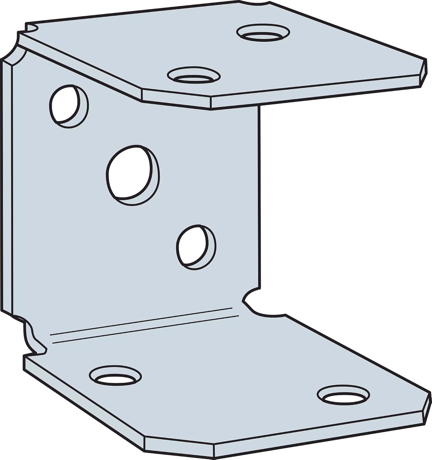 Simpson Strong-Tie RTU2 RTU 18-Gauge Galvanized Rigid Tie Connector for 2X Joist, 2X Post (Pack of 100)