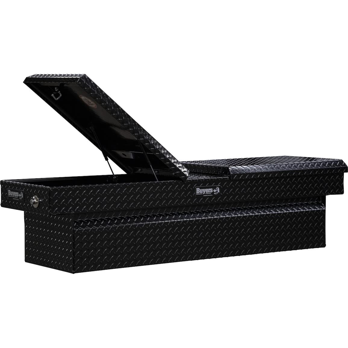 Buyers Products Company 18x20x71 Inch Black Diamond Tread Aluminum Gull Wing Truck Box