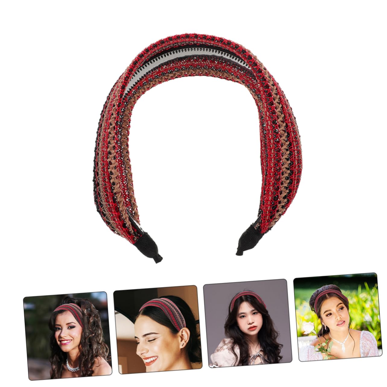 8 Piezas Unidades Diademas Anchas Retro con Diseño de Copa Alta Accesorio para Cabello Transpirable para Mujer Vintage Elegante y Cómodo