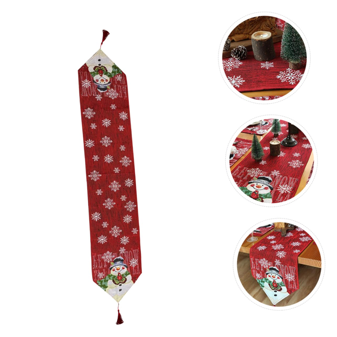 Amosfun 2 Pz Runner da tavola natalizio corridore da tavola invernale runner da tavola in lino di cotone tovaglie natalizie eleganti tovaglia natalizia tovaglia per feste natalizie