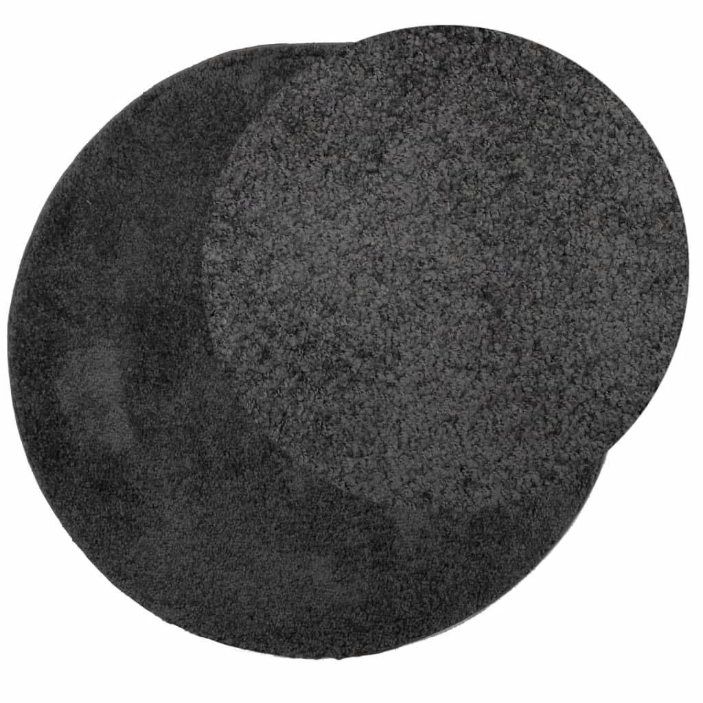 Tappeto shaggy, moderno, a pelo lungo, diametro 80 cm, 100% polipropilene, adatto al riscaldamento a pavimento, morbido e soffice, facile da pulire, per soggiorno, camera da letto, corridoio