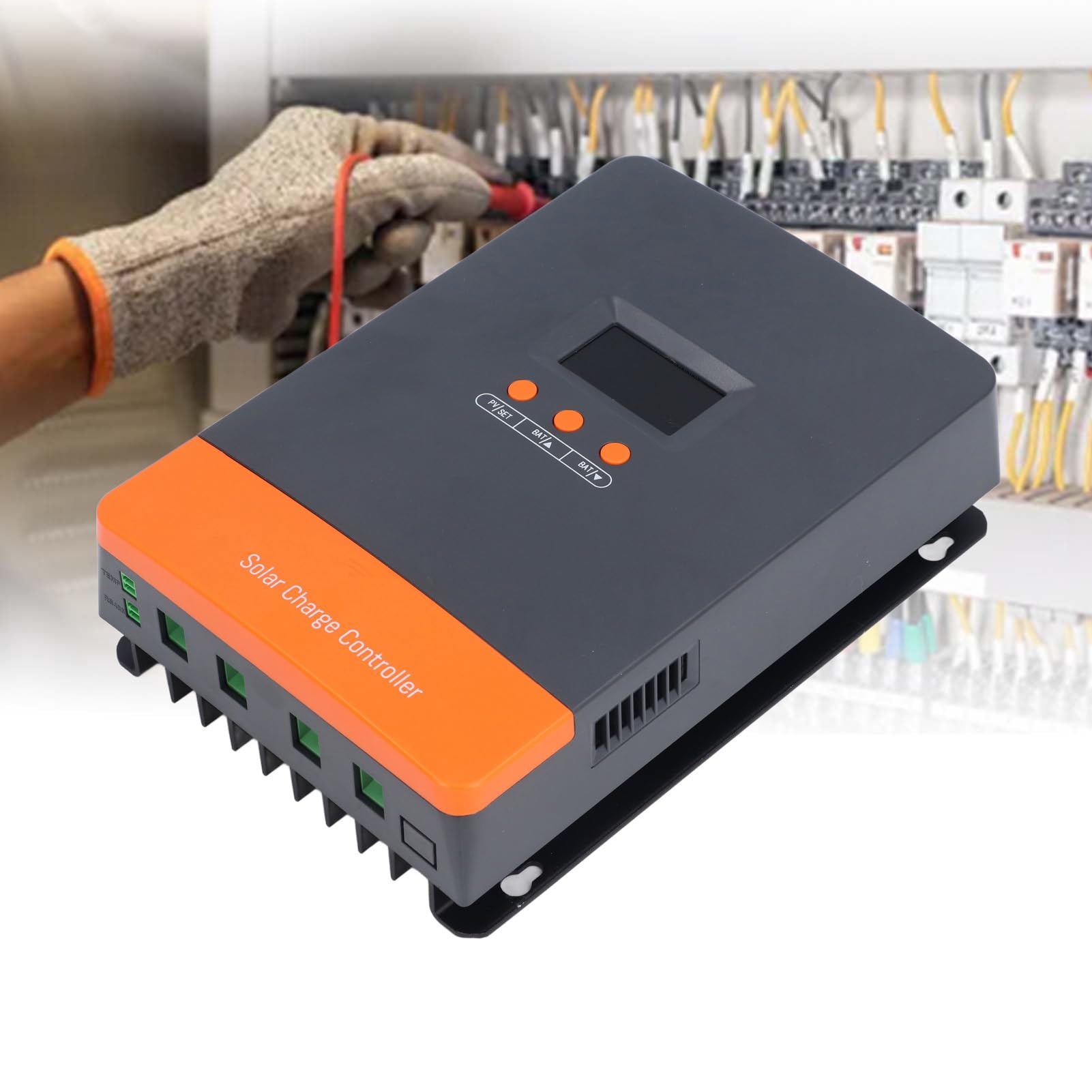 Controlador de Carga Solar MPPT 80A, Controlador Solar MPPT 2V 24V 36V 48V Entrada Fotovoltaica Automática de 160V Hasta 12 Pantallas LCD Regulador Inteligente, Controlador