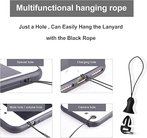 Miniatura 5 de Yiflin Cordón de cuello fresco, bonito llavero para mujeres y hombres, correa larga cómoda con 2 anillos