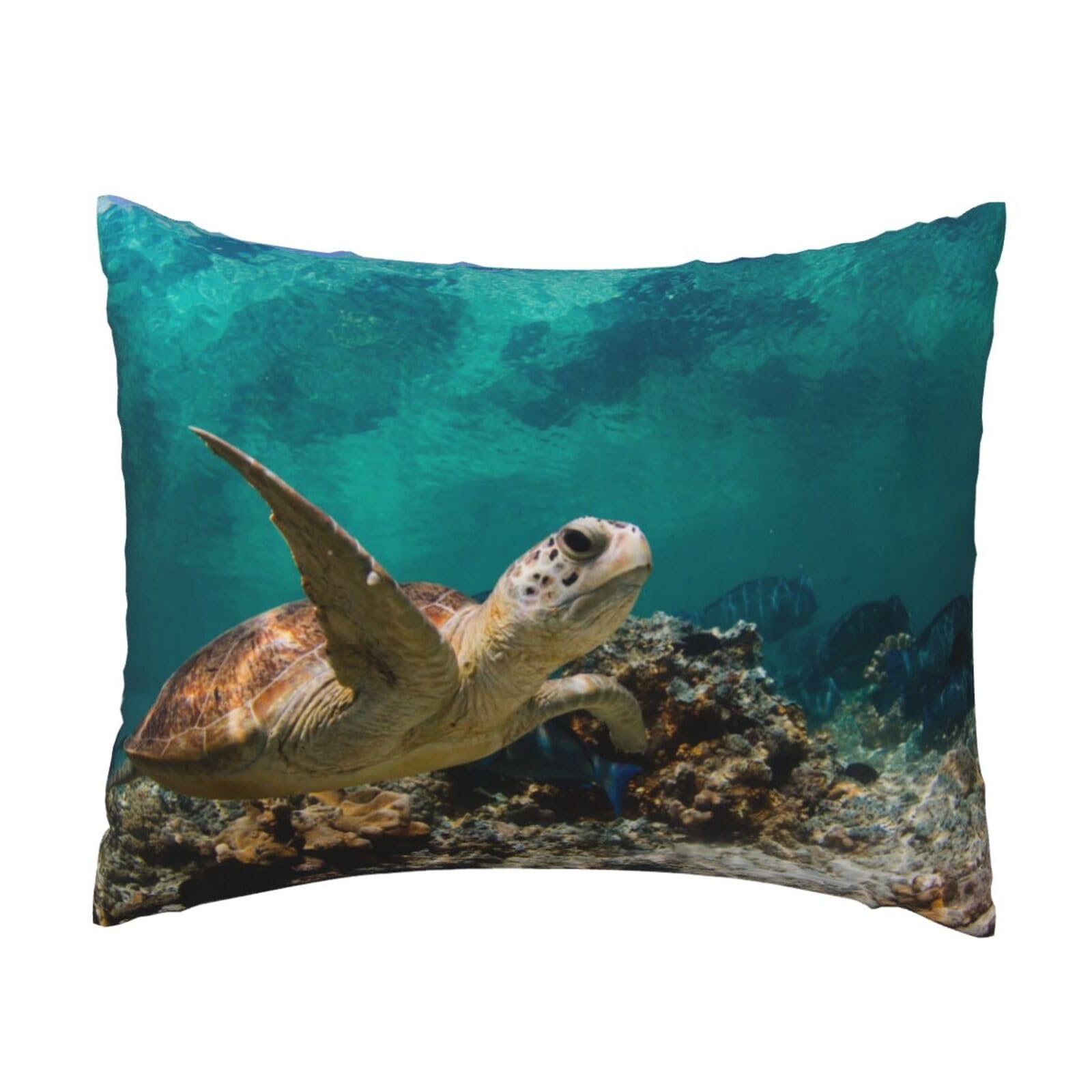 WSHFFILO Sea Turtle printed Pillow Case 20x26in Decorative pillowcase Throw Pillow Cover