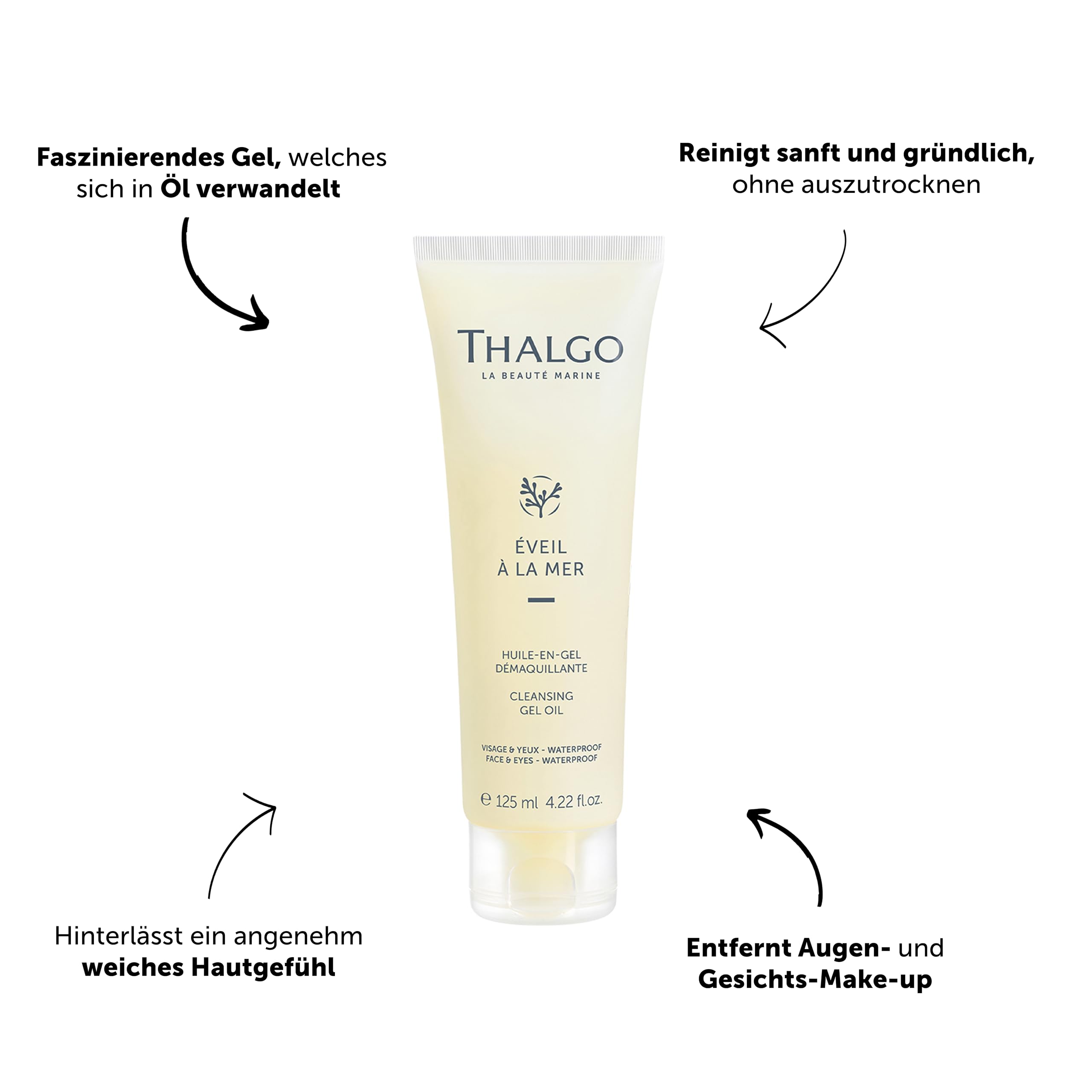 Thalgo Unisex Cleansing Gel-oil THALGO EVEIL A LA MER REINIGUNG GEL L 125ML, Negro, Einheitsgröße EU