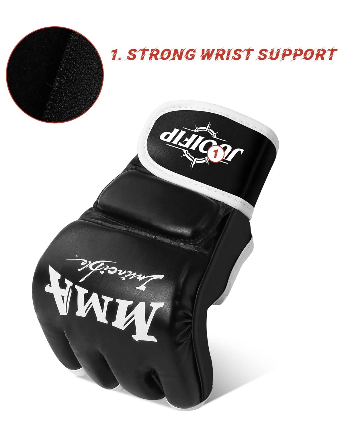 Bolsa de Boxeo Guantes de Cuero Sintético Guantes de Boxeo Pesada Entrenamiento MMA UFC