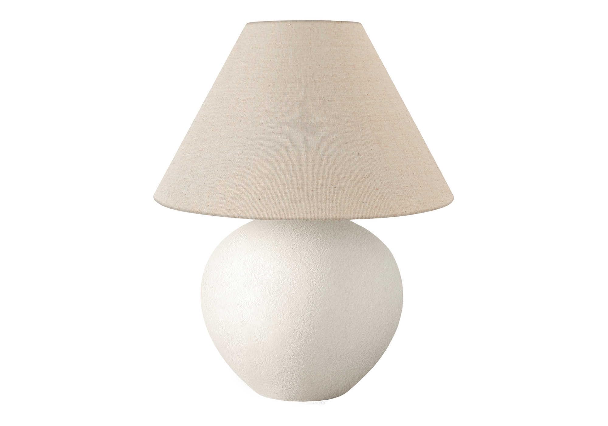 I 9631 LightingTable Lamp, Cream Shade, Cream Ceramic, Contemporary