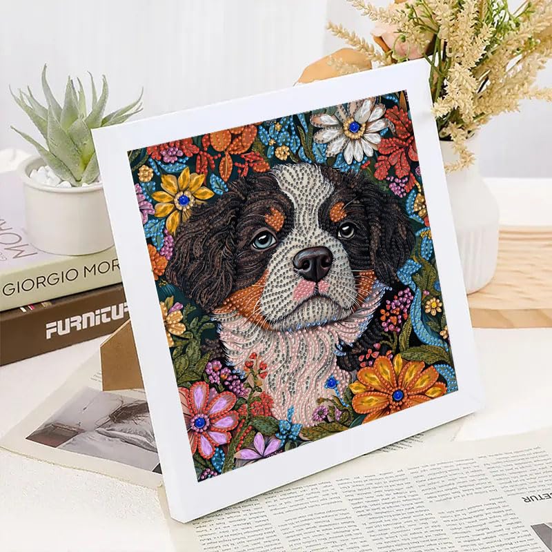 Amazon.co.jp: ダイヤモンドアートクラブ、かわいい犬 ダイヤモンド
