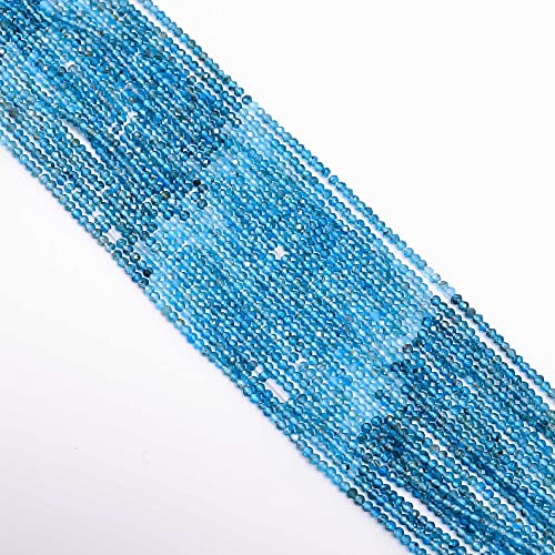 Perles en vrac apatite bleue 2mm en rondelle facettée pour création bijoux