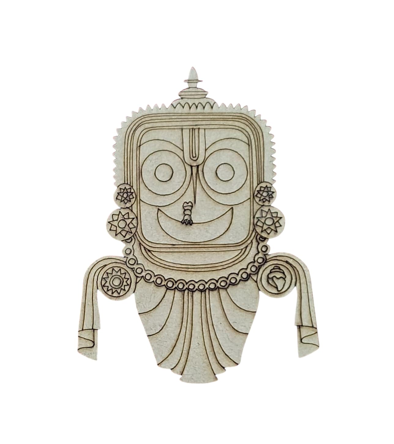 Jagannath Wooden Temple Idol, MDF Cutout, 30.5 cm, DIY Craft for Painting and Home Decor-image-32