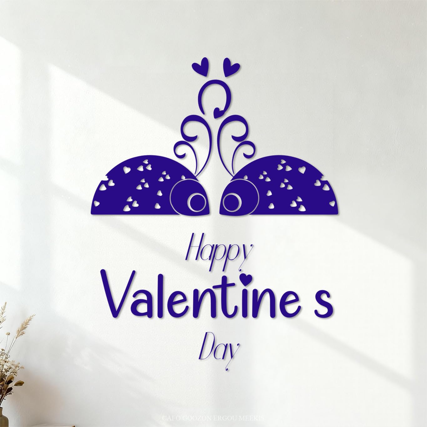 Wall Decals Paster Paper Valentine Day 68x86.2cm Do not Damage the wall Surface DarkBlue