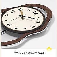 Vista 7 de Silent Wall Clock, Non Ticking Modern Round Pendulum Kitchen Clock Battery Operated for Living Room/Bedroom/Kitchen(Small)