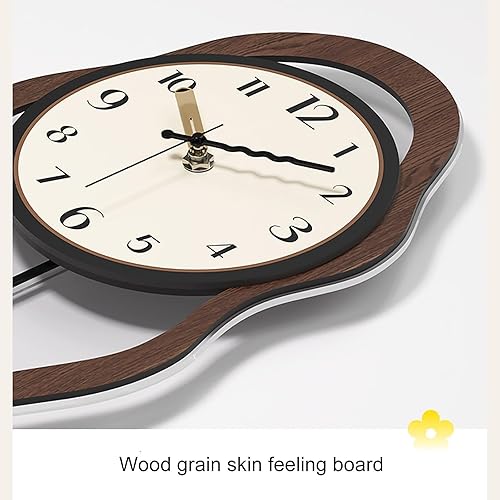Miniatura 7 de Silent Wall Clock, Non Ticking Modern Round Pendulum Kitchen Clock Battery Operated for Living RoomBedroomKitchen(Small)