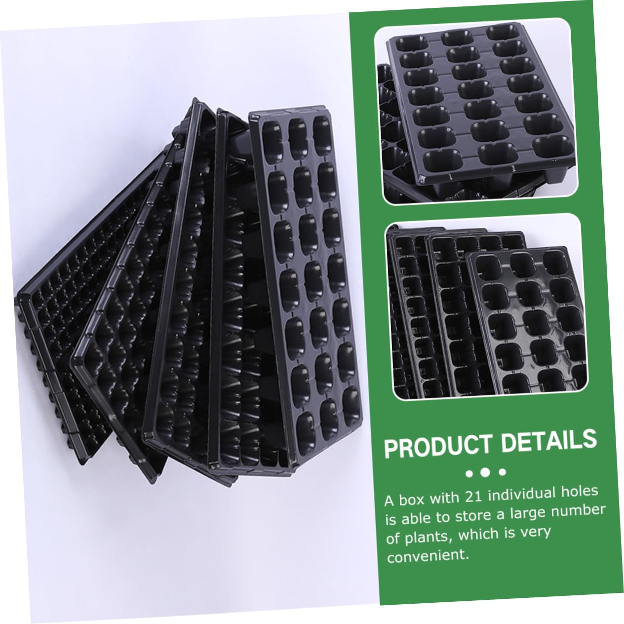 UPKOCH Lot de 10 Plateaux de Germination en Plastique Épaissi pour Semis, Kit de Culture de Plantes Résistant la Sécheresse, pour Jardinage Extérieur