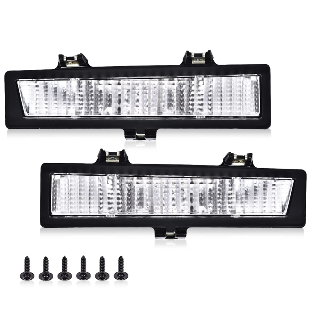 G-PLUS Signal Light Parking Lamps Compatible with Chevy Monte Carlo SS 1983-1988 /Fit Chevy Monte Carlo 81-86 (not fit LS 86-88) Clear lens Driver & Passenger Side 919025 919026 261303TA0A 261353TA0A