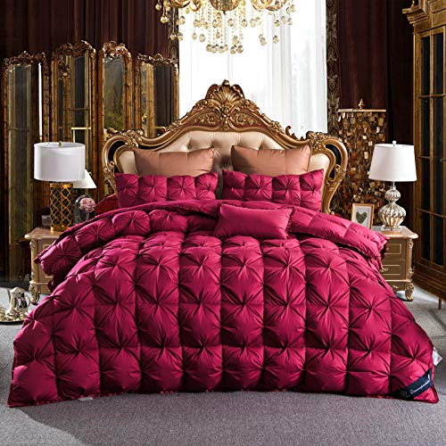 TheFit Paisley Luxury Heavy Weight, W1511 Red Cherry Filling Goose Down Comforter Set