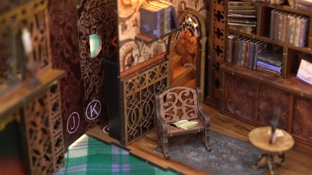 Kit Book Nook Fai Da Te - Mini Libreria 3D Con Luci LED Per Decorare La Tua Stanza - Foto 9