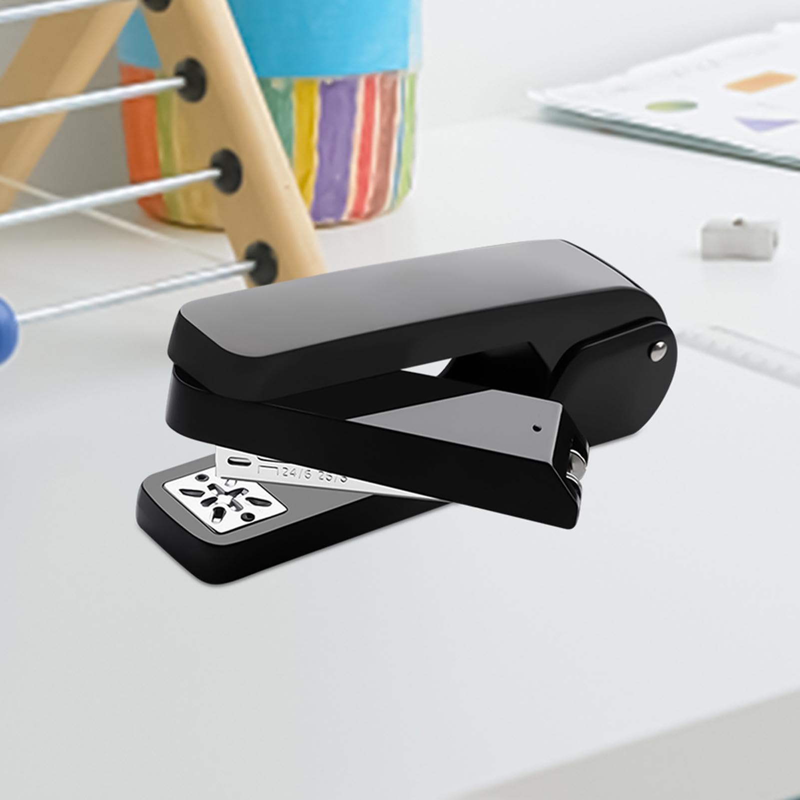 Cucitrice a braccio lungo, rotazione a 360 gradi, 50 pagine, per studenti, con rotazione a 360 gradi, per rilegatura di libri o libri, per rilegare 50 pagine