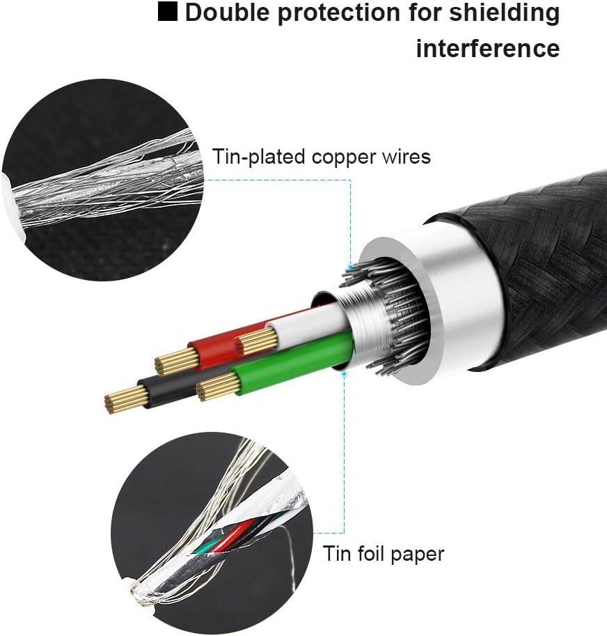 Kootek 2 Pcs 10ft Controller Charging Cable Sync for PS4 Pro/Slim/Regular Playstation 4 Controller Dual Shock 4 Xbox One Controller, Charger for Android, Galaxy, Sony, Samsung Phone