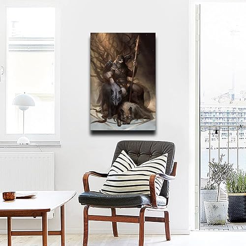 Miniatura 5 de Odin - Póster decorativo para pared, mitología nórdica, contemporáneo, decoración de pared, lienzo giclée, arte de pared, impresiones modernas,