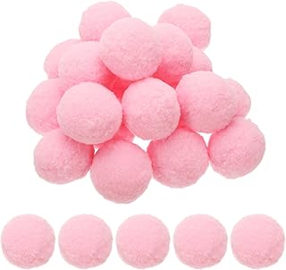 PATIKIL 2inch Pom Poms for Crafts, 20pcs Large Pompoms for Crafts Puff Balls Bulk High Elasticity Fuzzy Balls for Hats Christmas Art DIY, Pink