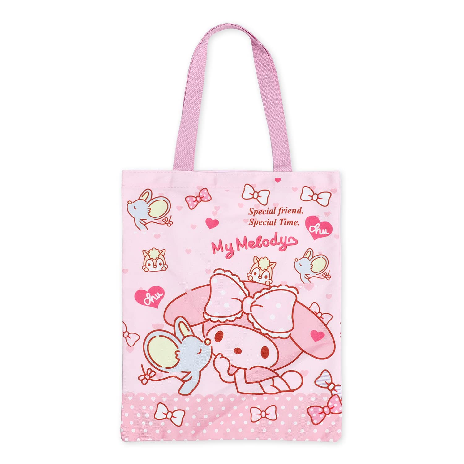 G-Ahora Cartoon Canvas Reusable Tote Bag Kawaii Colorful Portable Storage HandBags for Women Girl Student, My Melody