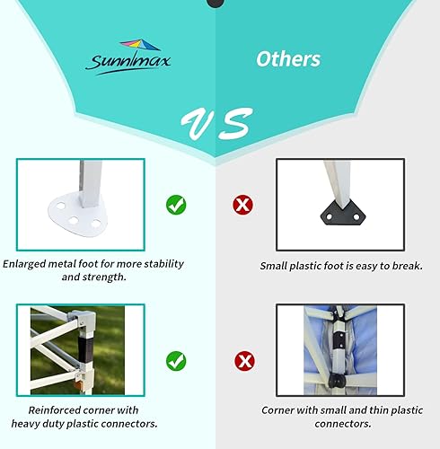 Miniatura 4 de Tienda de campaña con dosel, tienda de campaña desplegable de 10 x 10 pies para fiestas, tienda de campaña instantánea plegable portátil con bolsa