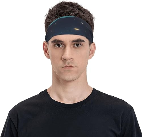 Miniatura 7 de Science Fiction Stars Sports Headband for Both Men and Women, Suitable for Running, Yoga, Basketball, Elastic Moisture Band.