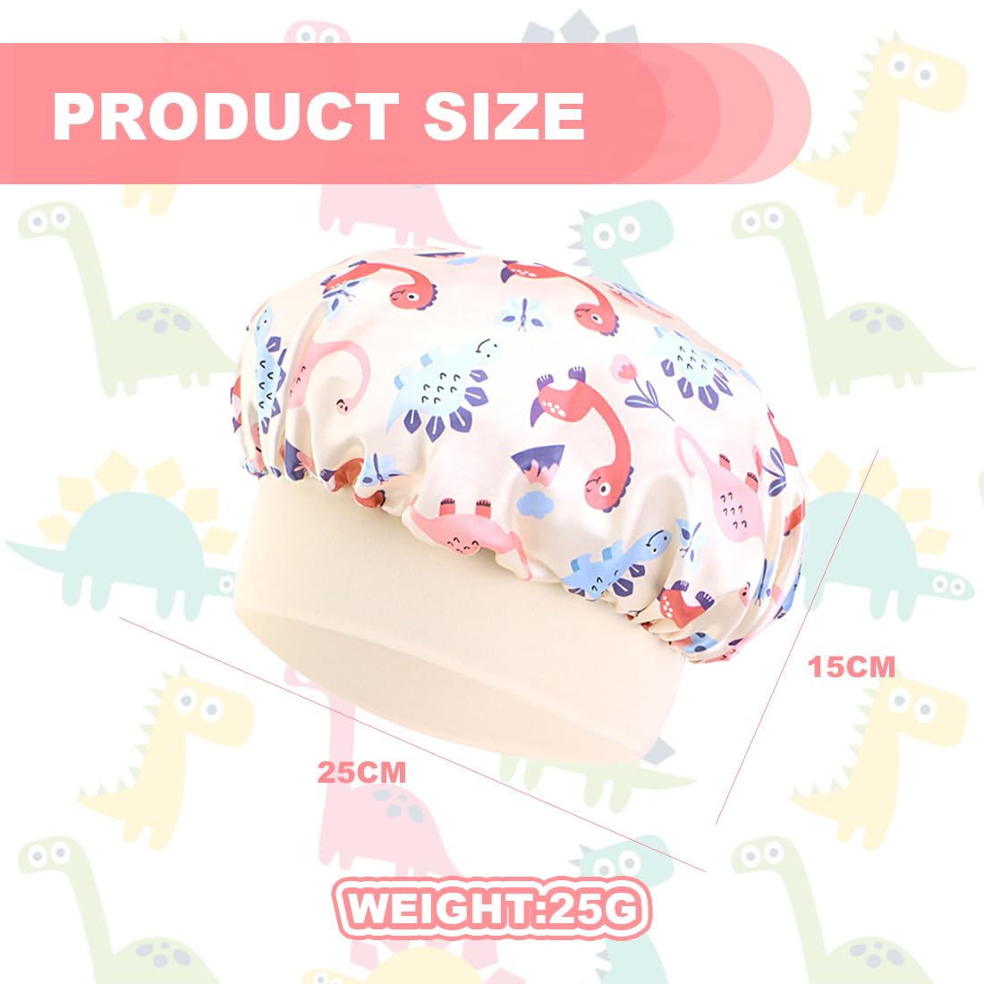 Cuffia Notte In Seta Per Bambine - Doppio Strato, Elastica, Per Capelli Ricci - Foto 10