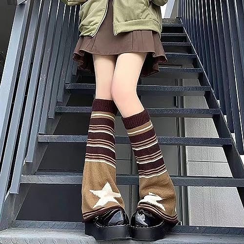 Grunge Socks Fairy Grunge Socks Fairy Grunge Cloth Leg Warmers Reversible Y2K High Knee Long Knit Boot Socks Women2