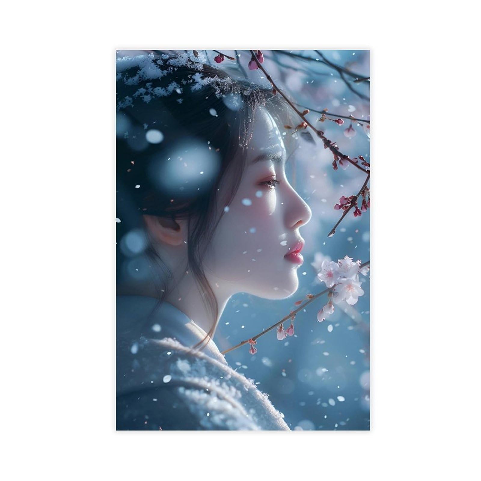 QNVJQKDSI Japanese Geisha Art (6) Canvas Poster Bedroom Decor Landscape Office Room Decor Gift 16" L X 24" W